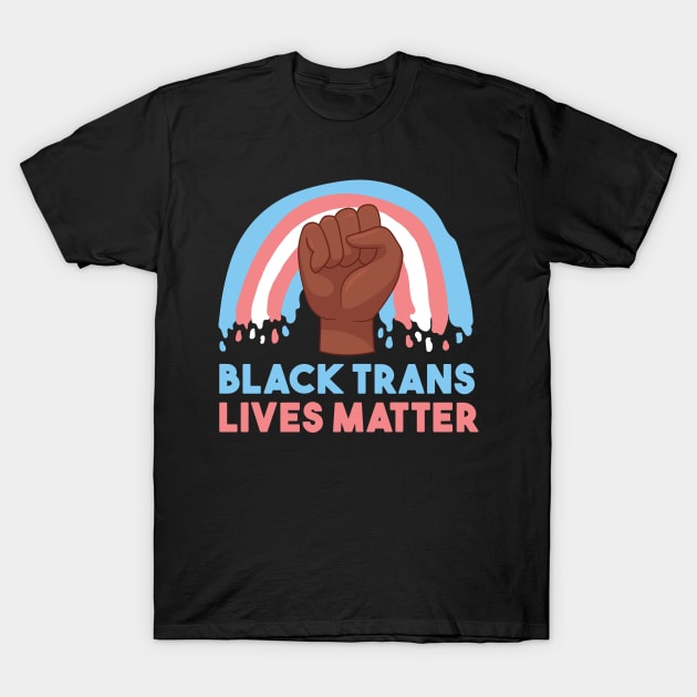 black trans lives matter pride month T-Shirt by DopamIneArt